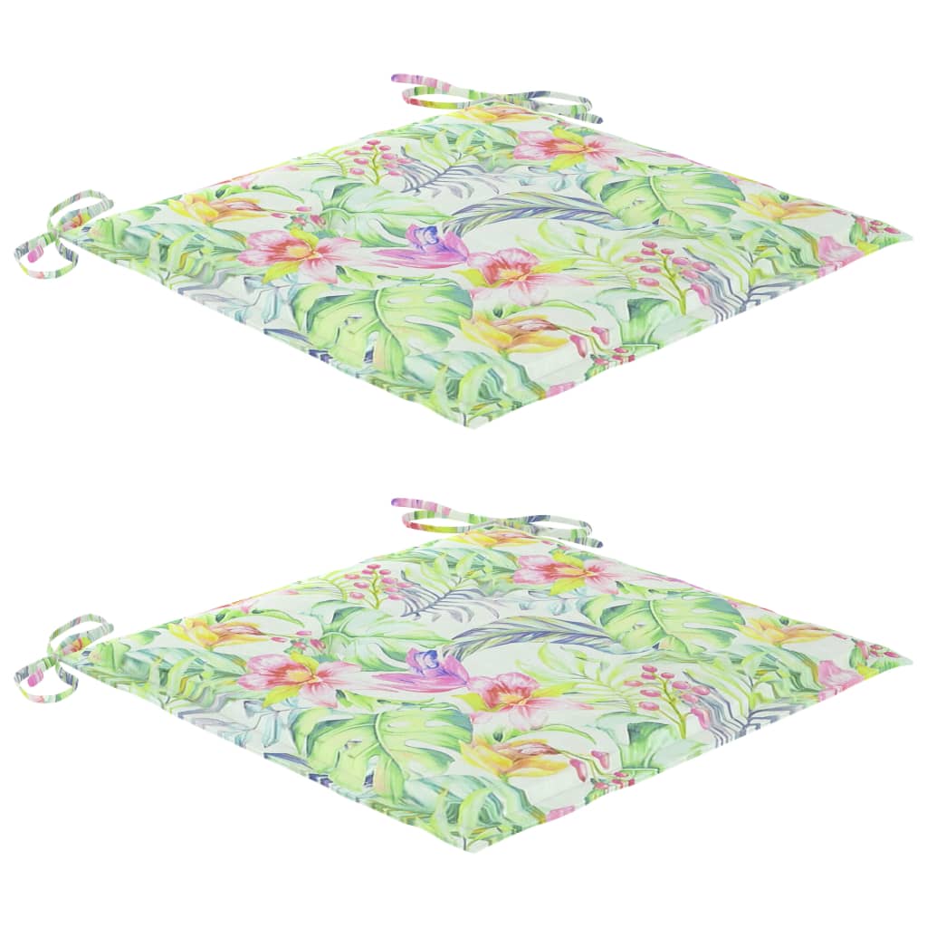 Gartenstühle 2 Stk. mit Kissen Massivholz Teak