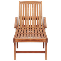 Thumbnail for Sonnenliege mit Auflage Königsblau Massivholz Teak