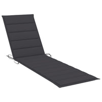 Thumbnail for Sonnenliege mit Tisch und Auflage Massivholz Teak