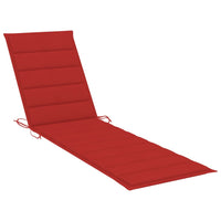 Thumbnail for Sonnenliege mit Tisch und Auflage Massivholz Teak