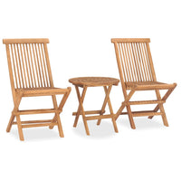 Thumbnail for 3-tlg. Garten-Essgruppe mit Kissen Klappbar Massivholz Teak