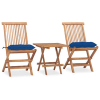 Thumbnail for 3-tlg. Garten-Essgruppe mit Kissen Klappbar Massivholz Teak