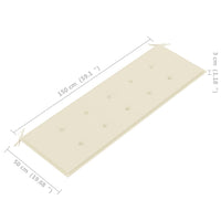 Thumbnail for Stapelbare Gartenbank mit Auflage 159 cm Massivholz Teak