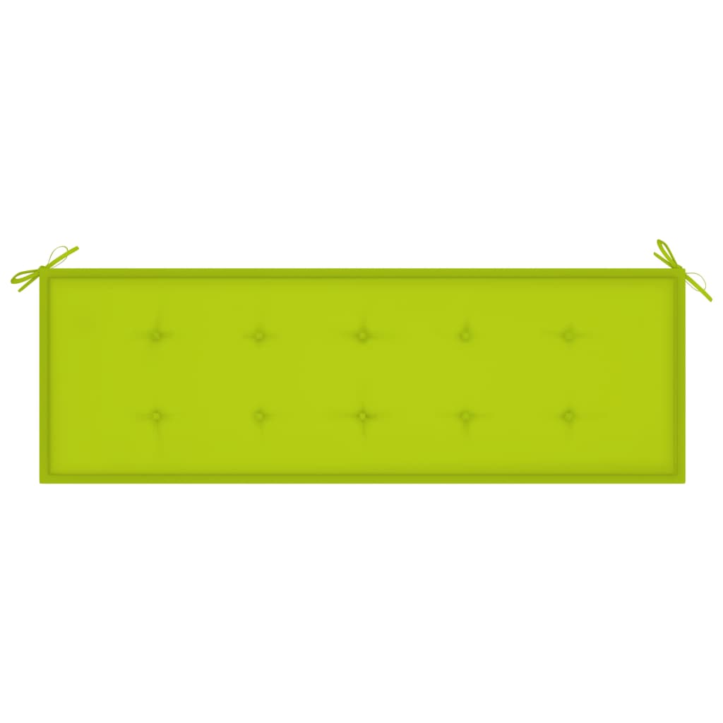 Stapelbare Gartenbank mit Auflage 159 cm Massivholz Teak