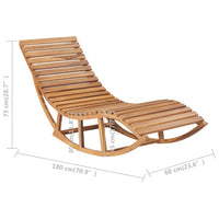 Thumbnail for Schaukelliege mit Auflage Massivholz Teak
