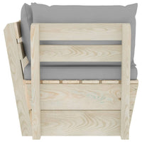 Thumbnail for Garten-Paletten-Ecksofa mit Kissen Imprägniertes Fichtenholz