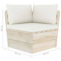 Thumbnail for Garten-Paletten-Ecksofa mit Kissen Imprägniertes Fichtenholz