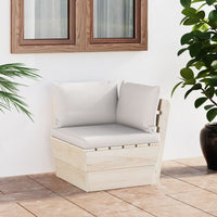 Thumbnail for Garten-Paletten-Ecksofa mit Kissen Imprägniertes Fichtenholz