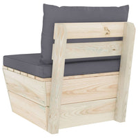 Thumbnail for Garten-Paletten-Mittelsofa mit Kissen Imprägniertes Fichtenholz