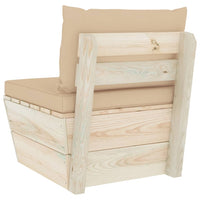 Thumbnail for Garten-Paletten-Mittelsofa mit Kissen Imprägniertes Fichtenholz