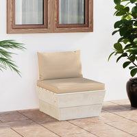 Thumbnail for Garten-Paletten-Mittelsofa mit Kissen Imprägniertes Fichtenholz