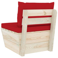 Thumbnail for Garten-Paletten-Mittelsofa mit Kissen Imprägniertes Fichtenholz