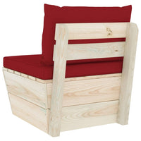 Thumbnail for Garten-Paletten-Mittelsofa mit Kissen Imprägniertes Fichtenholz