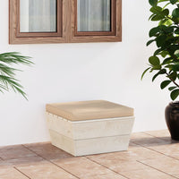 Thumbnail for Garten-Paletten-Hocker mit Kissen Imprägniertes Fichtenholz