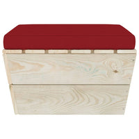 Thumbnail for Garten-Paletten-Hocker mit Kissen Imprägniertes Fichtenholz