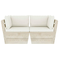 Thumbnail for Garten-Palettensofa 2-Sitzer mit Kissen Fichtenholz