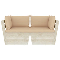 Thumbnail for Garten-Palettensofa 2-Sitzer mit Kissen Fichtenholz