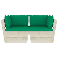 Thumbnail for Garten-Palettensofa 2-Sitzer mit Kissen Fichtenholz