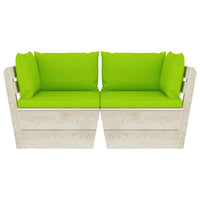 Thumbnail for Garten-Palettensofa 2-Sitzer mit Kissen Fichtenholz