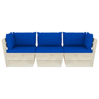 Thumbnail for Garten-Palettensofa 3-Sitzer mit Kissen Fichtenholz
