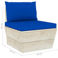 Thumbnail for Garten-Palettensofa 3-Sitzer mit Kissen Fichtenholz