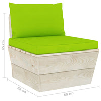 Thumbnail for Garten-Palettensofa 3-Sitzer mit Kissen Fichtenholz