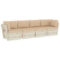 Thumbnail for Garten-Palettensofa 4-Sitzer mit Kissen Fichtenholz