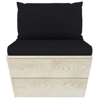 Thumbnail for 9-tlg. Garten-Sofagarnitur aus Paletten mit Kissen Fichtenholz