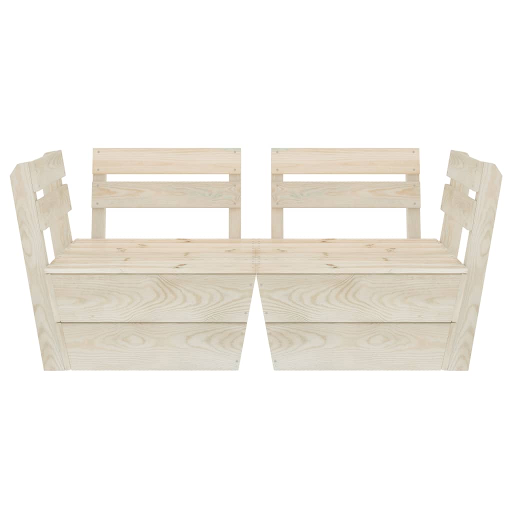 Garten-Palettensofa 2-Sitzer Impregniertes Fichtenholz