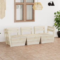 Thumbnail for Garten-Palettensofa 3-Sitzer Imprägniertes Fichtenholz