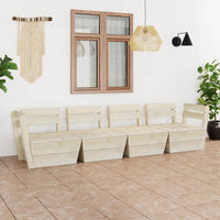 Thumbnail for Garten-Palettensofa 4-Sitzer Imprägniertes Fichtenholz