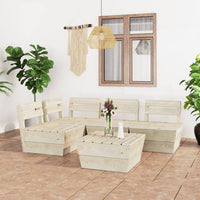 Thumbnail for 5-tlg. Garten-Paletten-Lounge-Set Imprägniertes Fichtenholz