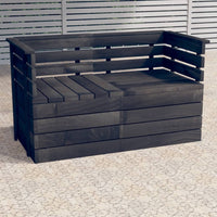 Thumbnail for Garten-Palettensofa 2-Sitzer Dunkelgrau Massivholz Kiefer