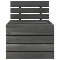 Thumbnail for 10-tlg. Garten-Sofagarnitur aus Paletten Kiefernholz Dunkelgrau