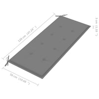 Thumbnail for Klappbare Gartenbank mit Auflage 118 cm Bambus