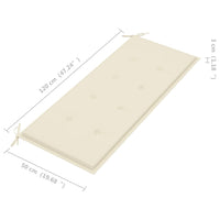 Thumbnail for Klappbare Gartenbank mit Auflage 118 cm Bambus