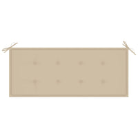 Thumbnail for Klappbare Gartenbank mit Auflage 118 cm Bambus