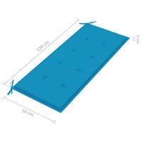 Thumbnail for Klappbare Gartenbank mit Auflage 118 cm Bambus