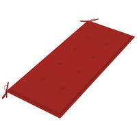 Thumbnail for Klappbare Gartenbank mit Auflage 118 cm Bambus