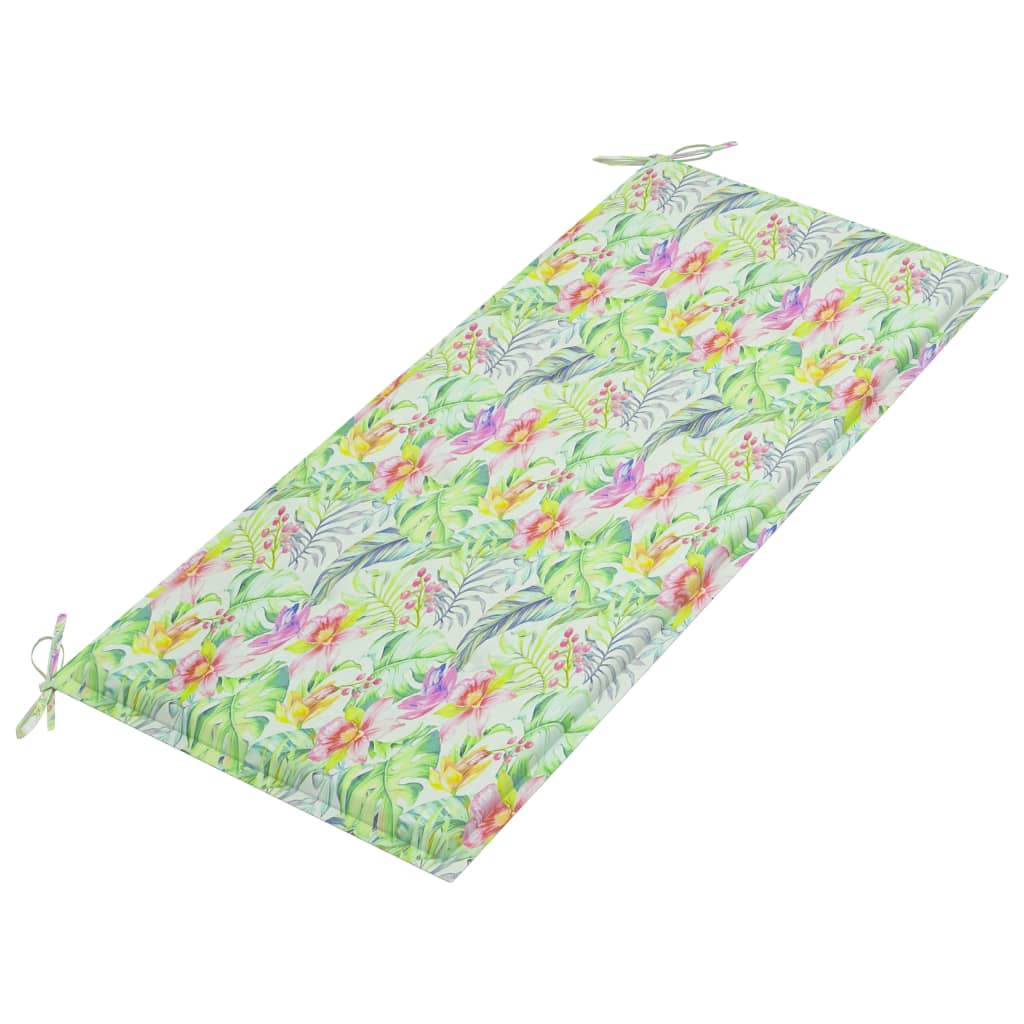 Klappbare Gartenbank mit Auflage 118 cm Bambus