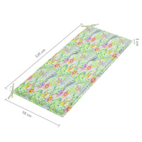 Thumbnail for Klappbare Gartenbank mit Auflage 118 cm Bambus