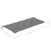 Thumbnail for Klappbare Gartenbank mit Auflage 118 cm Bambus
