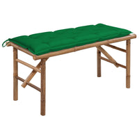 Thumbnail for Klappbare Gartenbank mit Auflage 118 cm Bambus