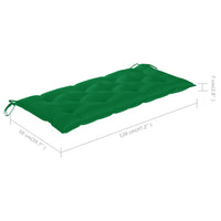 Thumbnail for Klappbare Gartenbank mit Auflage 118 cm Bambus