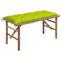 Thumbnail for Klappbare Gartenbank mit Auflage 118 cm Bambus