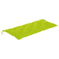 Thumbnail for Klappbare Gartenbank mit Auflage 118 cm Bambus