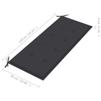 Thumbnail for Gartenbank mit Auflage 120 cm Bambus