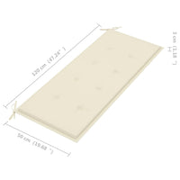 Thumbnail for Gartenbank mit Auflage 120 cm Bambus