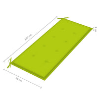 Thumbnail for Gartenbank mit Auflage 120 cm Bambus