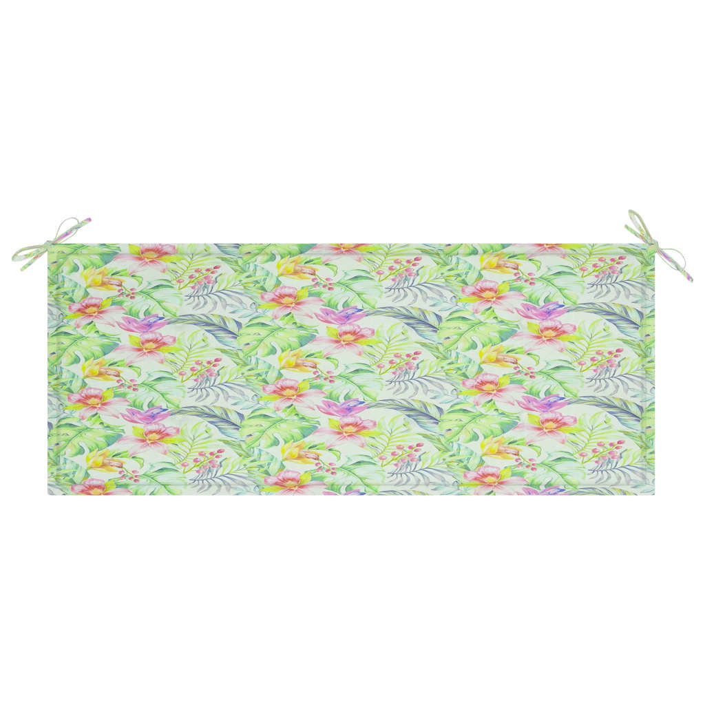 Gartenbank mit Auflage 120 cm Bambus